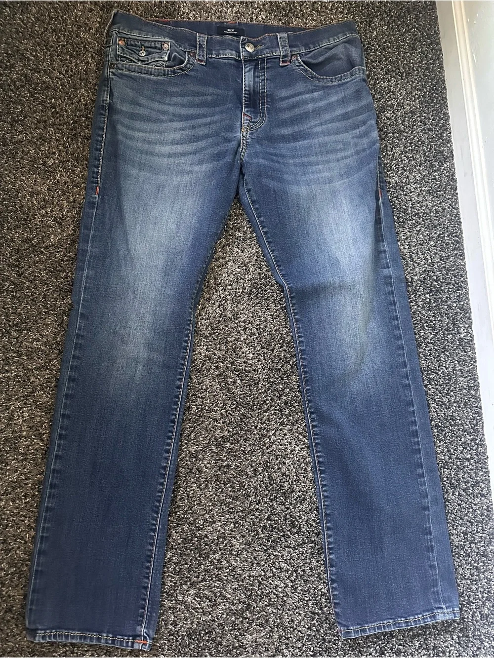 True Religion Men's Medium Blue Straight Jeans